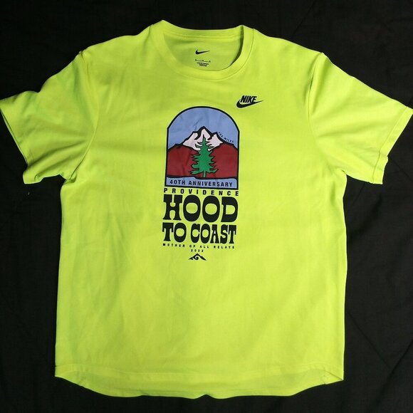 Nike Hood To Coast 2022 Relay Race Neon T-Shirt - Picture 2 of 5